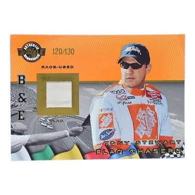 2002 Wheels High Gear Flag Chasers Race-Used Flags White Tony Stewart SP #d /130 - Image 1 of 2
