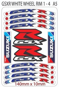 SUZUKI GSXR Wheel Rim Stickers Decals Graphics Emblems Motorcycle. - Picture 1 of 4