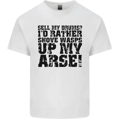 Sell il Mio Batteria? Batteria Batterista Drumming Uomo Cotone T-Shirt - Immagine 1 di 4