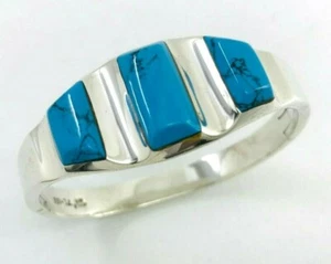 Pulsera Taxco Mexicana Plata Esterlina 925 Turquesa. 44 gramos, 17 cm, 6,7" - Imagen 1 de 12