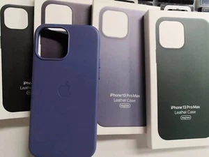 HOT For iPhone 13 Pro Max 13 13 Pro 13mini Apple Leather Mag safe Phone Case - Picture 1 of 19