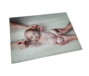 Personalised Large Glass Chopping Board Cutting Board Worktop Saver photo gift - Picture 1 of 3