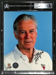 Johnny Bach Chicago Bulls Coach 3 torba RARA Firmata 8x10 Foto AUTO 10 BECKETT - Foto 1 di 3