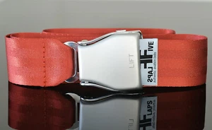 Traktionsgurt - Fixing Belt Am Safe Light Weigh Aviation Belt Buckle Retro Red - Picture 1 of 1