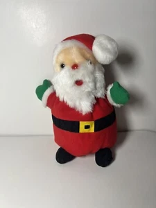 Vintage Russ Berrie Santa Plush Stuffed Animal Christmas Beanie Doll - Picture 1 of 8