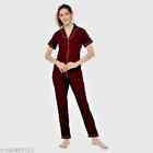 Women's Button-Down Pajama Two Piece Set Sleepwear Night Suit Top Soft Comfy
