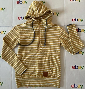 Ampersand Ave Double Hood Zip Up Hoodie Striped Sweatshirt w/Thumbholes Small - Picture 1 of 9