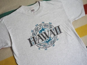VTG 90s Murina Gecko Hawaii Maui Beach Ocean Travel USA Gray Tee T-Shirt XL - Picture 1 of 6
