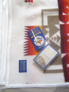 Vintage Beaver State Pendleton Chief Joseph Wool Cotton Camp Blanket 75x59 NEW - Picture 1 of 16