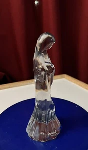 Estatua icónica de la Virgen y Jesús de vidrio transparente pesado - Imagen 1 de 11