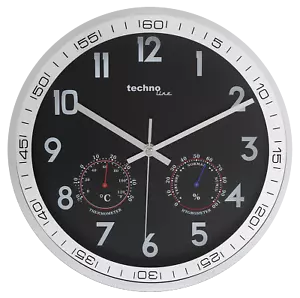 Technoline, WT 7981 Wanduhr, Ø 30cm, silber-schwarz - Bild 1 von 1