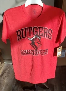 Rutgers Scarlet Knights men's Red T-Shirt Size XL 16/18 Officially Licensed - Picture 1 of 7