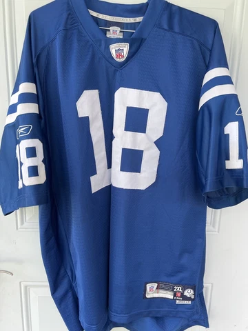 Reebok PEYTON MANNING Equipment Football Jersey NFL 2XL Blue Indianapolis Colts Cover