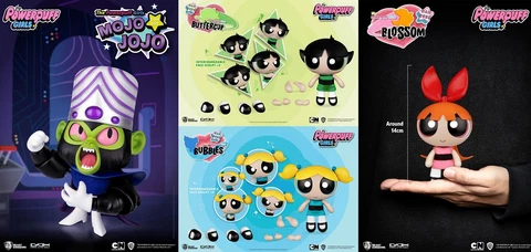 POWERPUFF GIRLS Action Figure Lot Complete Set Vinyl Collectible Mojo Jojo NEW Cover