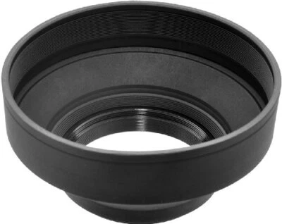 ECOSTCONNECTION 55mm Soft Rubber Collapsible Lens Hood For Nikon 18-55 AF-P Lens & More