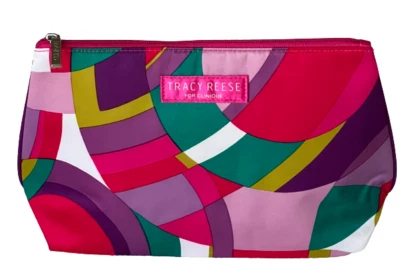 Clinique Tracy Reese цвет фиолетовый круги Mod искусства косметический путешествий косметики сумка C41 - Изображение 1 из 4