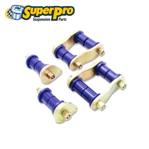 SuperPro Greasable Shackle + Bush Kit w/Fixed Pin - Rear FOR Landcruiser 76/78/7 - Picture 1 of 1