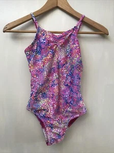 Speedo Pink Blue Yellow Thin Strap One Piece Swimsuit Girls Size M 10 NWT - Picture 1 of 4