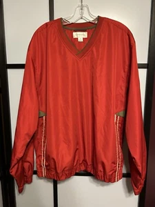 Cutter & Buck Mens Pullover Windbreaker Golf Club Jacket Ref Size L V-Neck - Picture 1 of 6