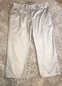 Izod hellbraune khaki Hose klassisch vorne flach Chinohose Herren Größe 48 x 32 - Bild 1 von 6