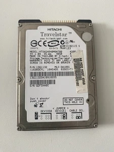 HITACHI TRAVELSTAR HARD DISK 40GB 2.5" CODICE HTS424040M9AT00 5V USATO !! - Picture 1 of 2