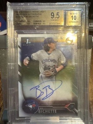 2016 Bowman Draft Chrome Draft Pick Auto Bo Bichette #CDA-BOB BGS 9.5 Auto 10 - Image 1 of 2