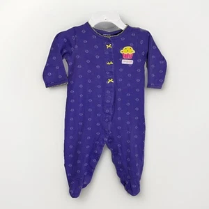 CARTERS GIRLS PURPLE CUPCAKE BODY SUIT 6 MONTHS - EUC - Picture 1 of 2
