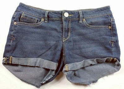 Shorts Aeropostale Feminino Midi Booty Tamanho 2 Azul Sólido - Imagem 1 de 4
