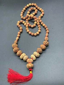 1 to 14 Mukhi Rudraksha Gauri Shankar Ganesha Rudraksh Mala, Siddha Java Beads - Picture 1 of 5
