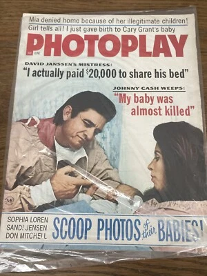 "PHOTOPLAY"  (JOHNNY CASH)  ~ JUNE 1970 ~  *** VINTAGE ISSUE *** - Image 1 of 2
