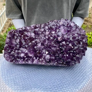 33LB Natural amethyst Cluster Quartz Crystal backbone mineral Specimen Healing - Picture 1 of 19