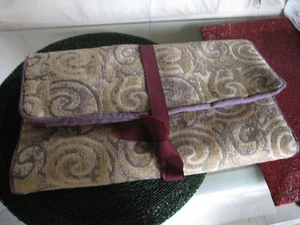 X Large Tri Fold or Roll Padded Handmade Jewelry Organizer Travel Case - Picture 1 of 13