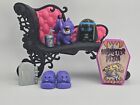 Monster High Accessories Lot Couch/chair, Cleo, Shoes, Doll + Misc
