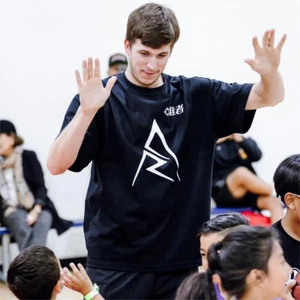 AUSTIN REAVES RIGORER AR LOGO SIGNATURE COTTON T-SHIRT NEW BLACK LAKERS STAR! - Picture 1 of 4