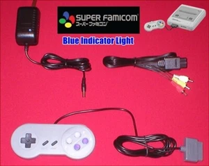 AC Adapter Power Supply W/LED + AV Cable + Controller for Super Famicom NEW - Picture 1 of 3
