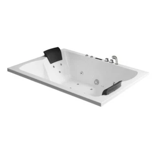 Whirlpoolwanne 180x130 cm weiß Acryl Whirlpool Badewanne Eckbadewanne  - Bild 1 von 6