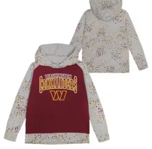 NWT NFL Team Apparel sz L 10/12 Girls Washington Commanders Hoodie Sweatshirt AM - Picture 1 of 1