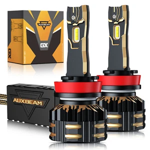 AUXBEAM CANBUS H11 H9 H8 LED Headlight Conversion Kit 120W 25000LM Xenon White - Picture 1 of 12