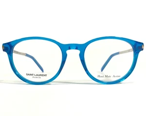 Saint Laurent Eyeglasses Frames SL 25 GII Crystal Clear Blue Silver 49-19-140 - Picture 1 of 11