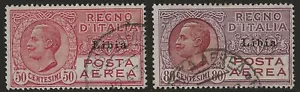 1929 Kolonien (Libyen) - Luftpost komplette Serie Vittorio Emanuele II gebraucht - Bild 1 von 1