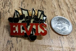 Vintage Elvis Presley Collectible Lapel Hat Tie Pin " ELVIS MUSIC NOTES " - Picture 1 of 2