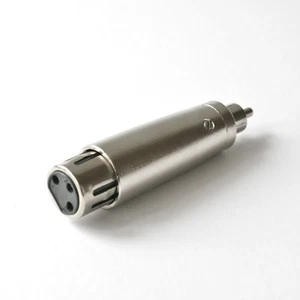 Audio-Adapter XLR-Buchse Kupplung > Cinch-Stecker RCA Metall 3-pol - Picture 1 of 2
