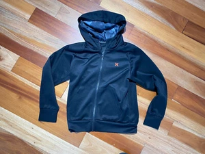 HURLEY YOUTH DRY WICK ATHLETIC BLACK TRACK JACKET W HOOD SIZE SMALL - Picture 1 of 8