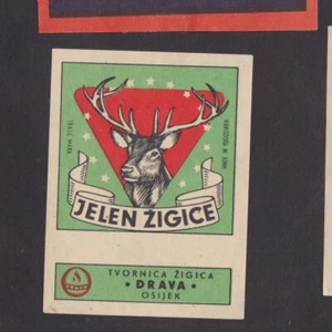 Ancienne étiquette paquet allumettes Yougoslavie BN136363 Cerf   - Imagen 1 de 1