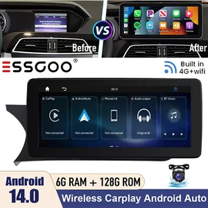 10" For Mercedes Benz C Class W204 2011-2014 Car Radio 6+128G Stereo 4G WiFi+AHD - Imagen 1 de 18
