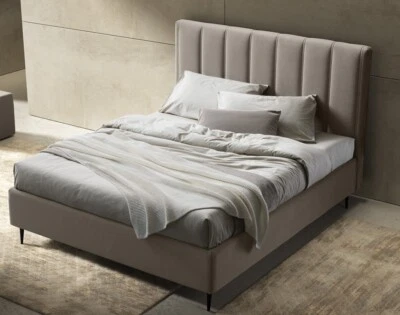 LETTO MATRIMONIALE MIA CON/SENZA RETE CONTENITORE RIVESTIMENTO LUSSO COME FOTO - Immagine 1 di 4