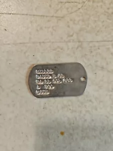 Vintage US Army Personnel Identification "Dog Tag" For David H Miller Jr - Picture 1 of 3