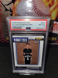 2023-24 Panini Instant Victor Wembanyama Draft Night RC Spurs PSA 8 - Picture 1 of 2