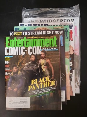 Entertainment Weekly Lot Of 5 2017-2022 Black Panther Will Grace Outlander VF+ - Image 1 of 4