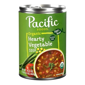 Pacific Foods Organic Hearty Vegetable Soup, Plant Based, 16.3 oz Can - Picture 1 of 6